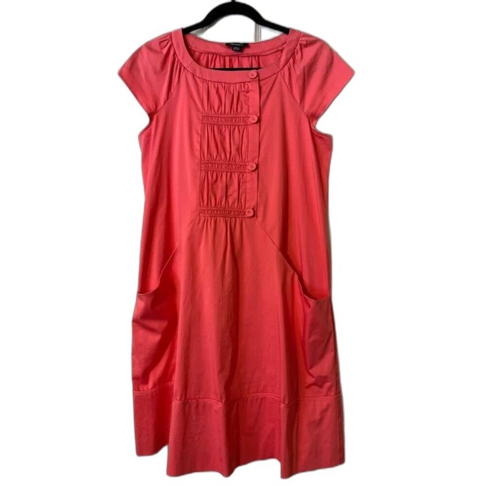 Max & Co. cap sleeve lightweight coral dress w/pockets